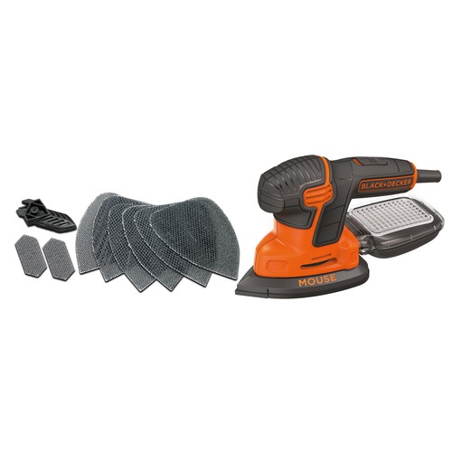 120W Next Generation Mouse® Sander with Kitbox and 9 Accessories