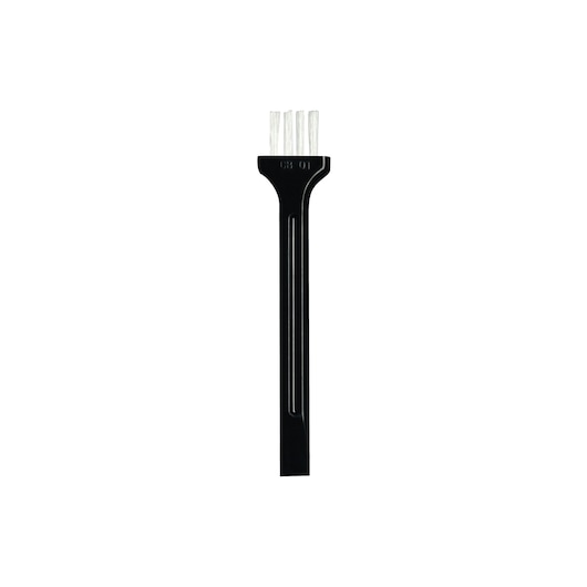 BLACKDECKER BSV520BRB narrow black cleaning brush with white bristles, product photography, front view.