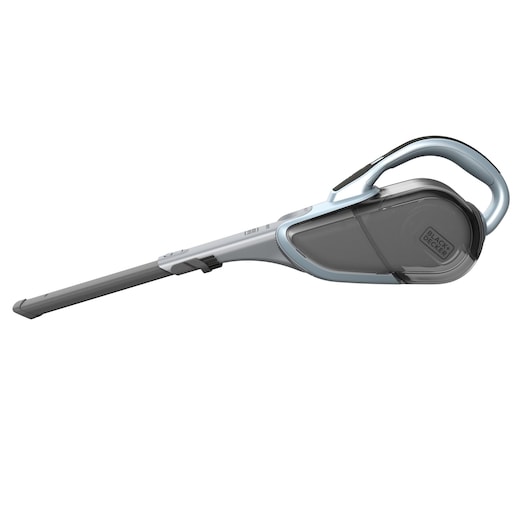 A BLACK+DECKER handheld cordless vacuum cleaner with a long, narrow nozzle and ergonomic handle, shown against a white background.